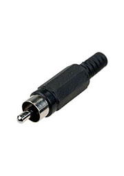 1-200BK(RP-405), штекер RCA пластик на кабель черный