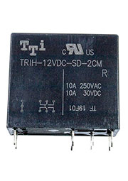 TRIH-12VDC-SD-2CM-R, реле 10A/250VAC, 10A/30VDC
