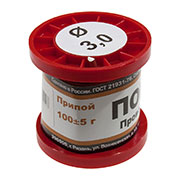 Припой ПОМ-3 ПРВ 3.0мм катушка 100г (Pb Free), (17-19г)