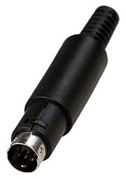 1-450, разъем mini DIN 7 контактов штекер пластик на кабель