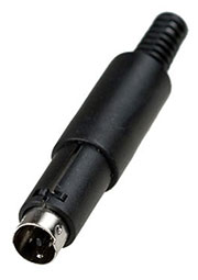 1-440, Разъем mini DIN 6 контактов штекер пластик на кабель