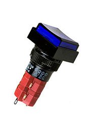 D16LMT1-2ABKB, Переключатель кнопочный без фиксации 250В/5А LED подсветка 24В
