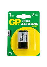 GP 1604A 6LF22, батарейка GP 1604A, alkaline, ( 6LF22, КРОНА ), 1 шт.