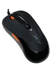 A4TECH X-705K, Мышь игровая, память 16Кб, 2000dpi, черная