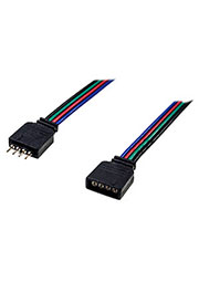 LED4P BLACK 0,3 M,   12-220