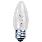 40C1/CL/E27, Лампа  40Вт, свеча прозрачная, цоколь E27