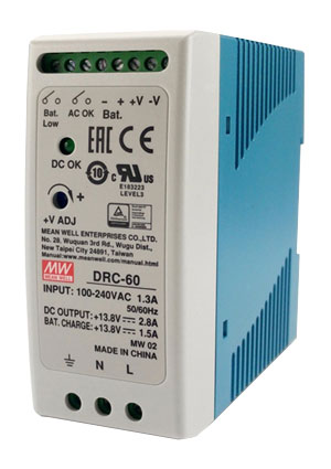 DRC-60B, AC-DC   UPS, 60,  90...264 /127...370 DC,  1: 27.6/0 2.15 (1.4  Mean Well