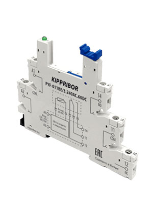 PYF-011BE/3.240AC.60DC, 3-ярусная монтажная колодка с винтовыми клеммами для 1-контактного интерфейс KIPPRIBOR