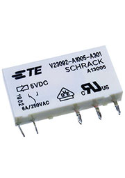 2-1393236-4, Реле 1 переключ. 24VDC, 6A/250VAC SPDT