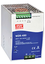 WDR-480-24, AC-DC, 480,  180 550V AC, 47 63 /254 780V DC,  24/0 20A, . =24 28,