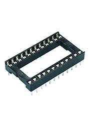CONNFLY DS1009-24, SCL-24 DIP панель широкая шаг 2.54мм 24 контакта панельки для компонентов