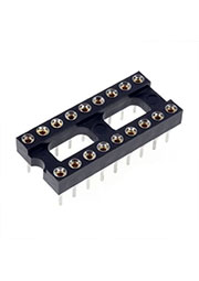 CONNFLY DS1001-18), SCSM-18  DIP панель цанговая узкая шаг 2.54мм 18 контактов панельки для компонентов