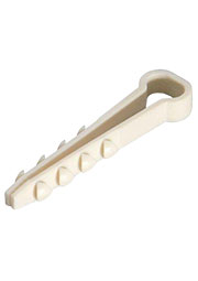 Fortisflex ДХП 10 5 (бел) (100шт), Дюбель-хомут для плоских проводов Fortisflex ДХП 10 5, белый, 45х12 фиксаторы для кабеля